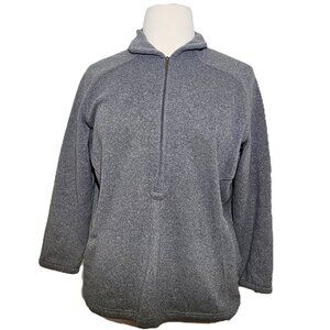 LANDS' END Half Zip Knit Pullover with Pockets